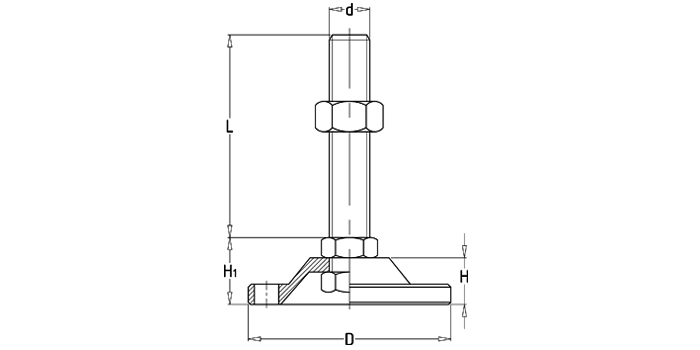 碳鋼固定調節(jié)支撐腳