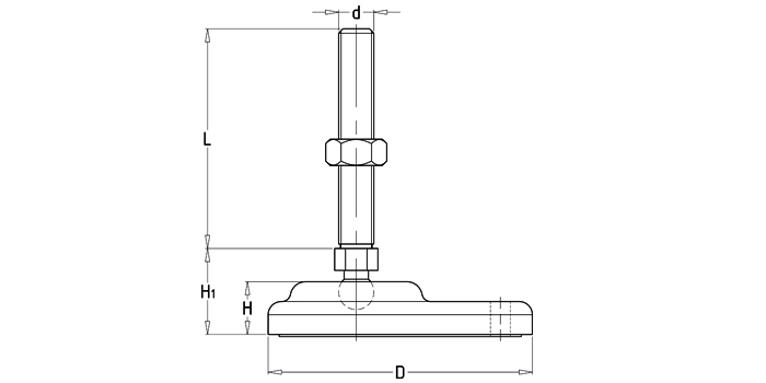 尼龍不對(duì)稱(chēng)調(diào)節(jié)支撐腳